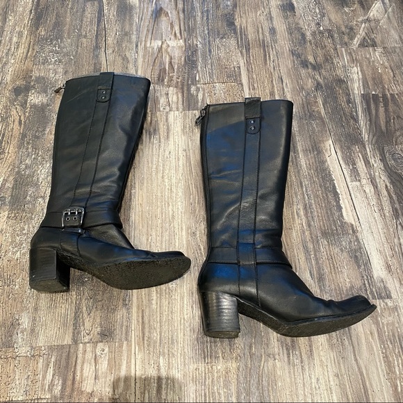 Black leather Boots 6.5 GUC Adrienne Vittadini - Picture 2 of 7